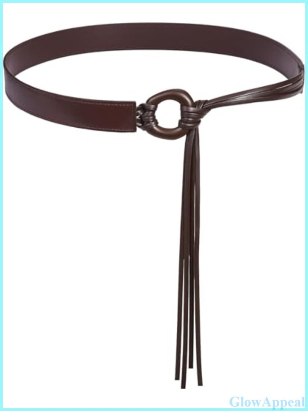 Women PU Leather Knotted Waist Belt Thin Strap for Dresses